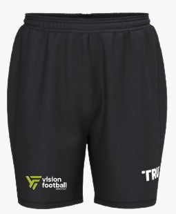 Vision Football-Black/Fluorescent Yellow TRU-Game Shorts