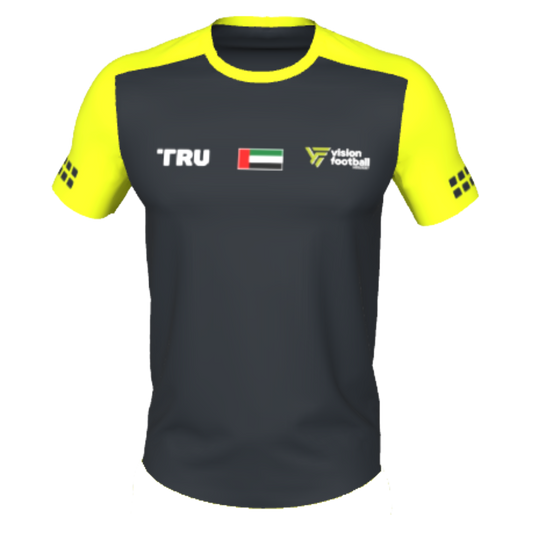 Vision Football-Black/Fluorescent Yellow TRU 433-Short Sleeve Shirt
