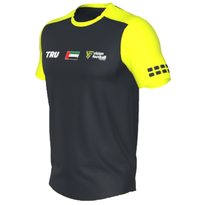 Vision Football-Black/Fluorescent Yellow TRU 433-Short Sleeve Shirt