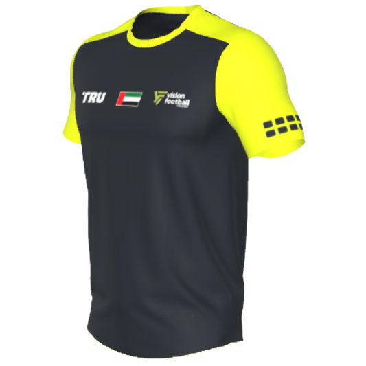 Vision Football-Black/Fluorescent Yellow TRU 433-Short Sleeve Shirt