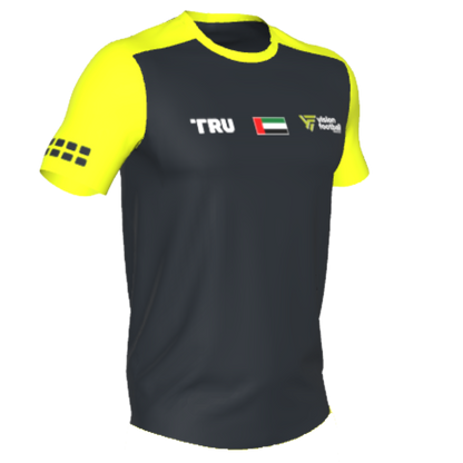 Vision Football-Black/Fluorescent Yellow TRU 433-Short Sleeve Shirt
