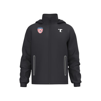 TRU 652 - Tech Rain Jacket - Vermont Soccer Association (Red and blue logo)