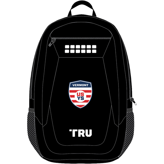 TRU Backpack - Vermont Soccer Association (Red and blue logo)