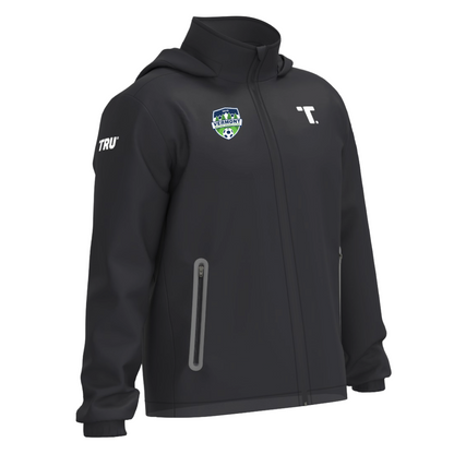 TRU 652 - Tech Rain Jacket - Vermont Soccer Association (Blue and green logo)