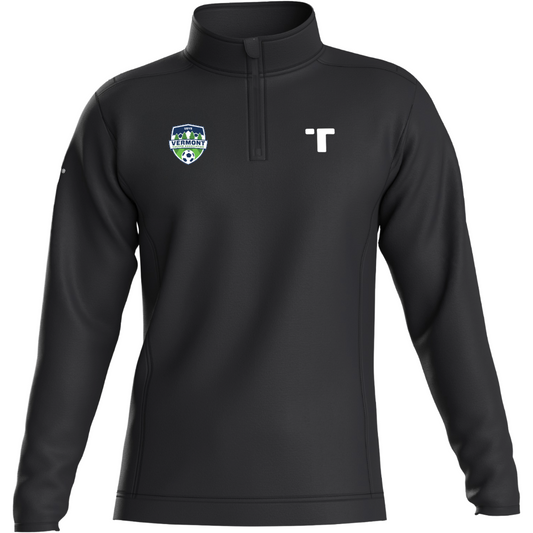 TRU 851 - Tech Quarter Zip - Vermont Soccer Association (Blue and green logo)