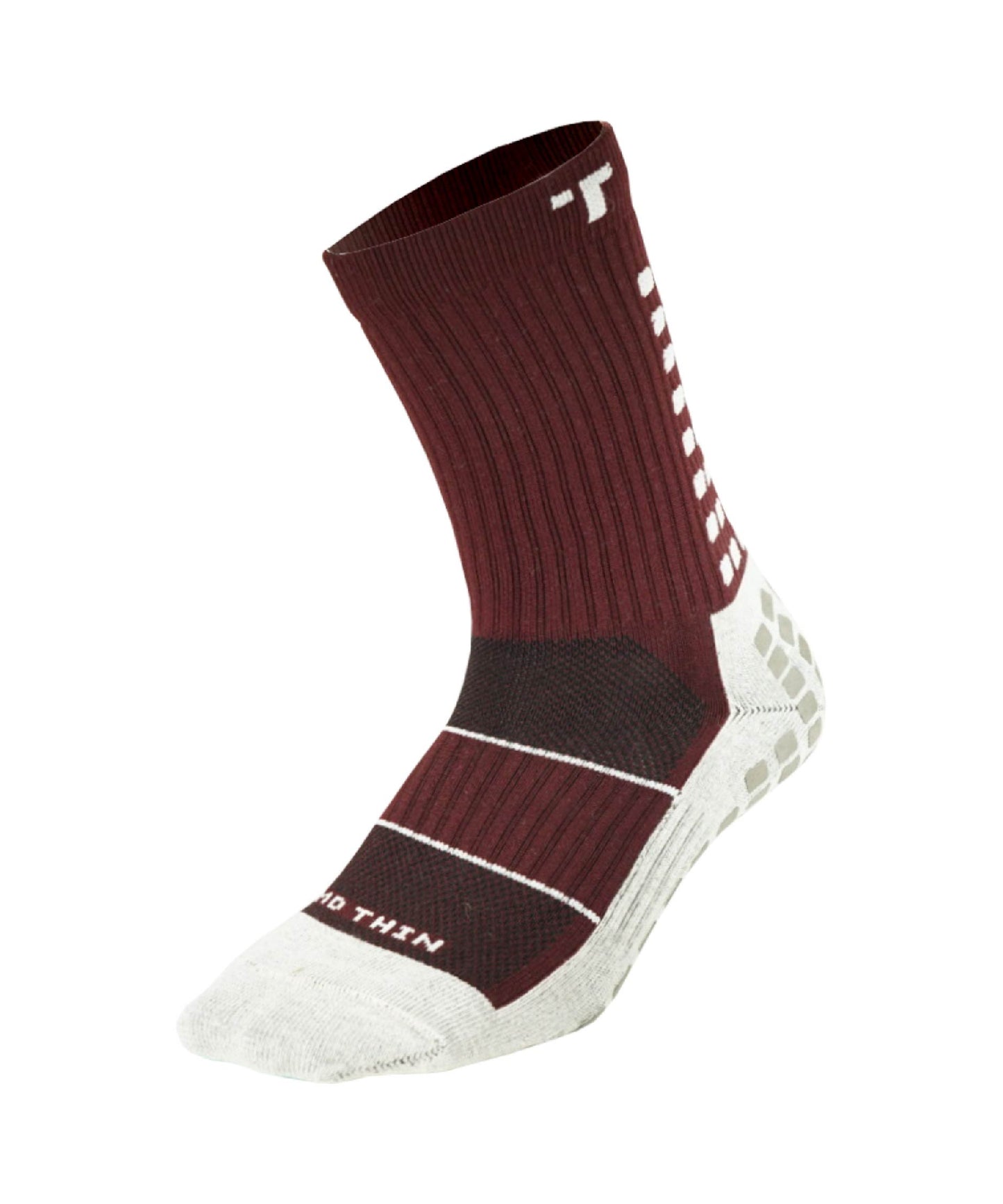 TRUsox Grip Socks Soccer Burgundy